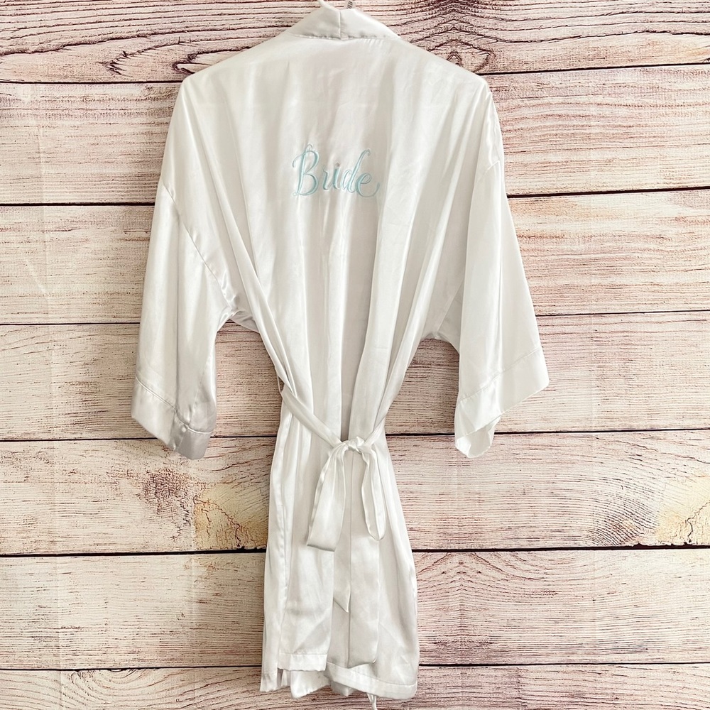 Bride Bundle- Robe and Jean Jacket - Picture 3 of 9